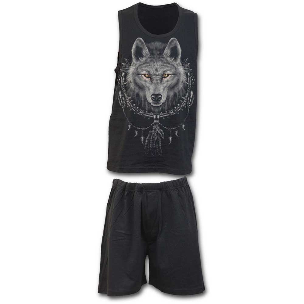 Spiral - WOLF CHI Pajama - Black/White